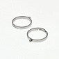 Кільце з нерж. сталі з петлею, 19 мм, Темне срібло (OSN-060529)