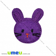 Термоаплікація дитяча Зайчик, 4,5х4 см, Фіолетова (APL-022280)