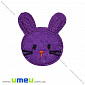 Термоаплікація дитяча Зайчик, 4,5х4 см, Фіолетова (APL-022280)