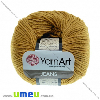 Пряжа YarnArt Jeans 50 г, 160 м, Горчичная 84 (YAR-029718)