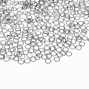 Колечка з нерж. сталі, 3,5 мм, 0,6 мм, Темне срібло (STL-055856)