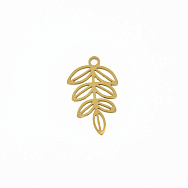 Подвеска из нерж. стали Листик, 20х12,5 мм, Золото (STL-061339)