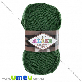 Пряжа Alize Lanagold Fine 100 г, 390 м, Зелена 118 (YAR-025394)