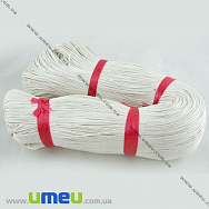 Вощений шнур (котон), 1 мм, Білий (LEN-000358)