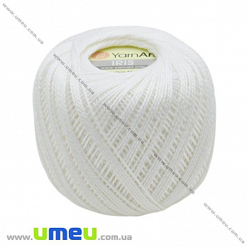Пряжа YarnArt Iris 20 г, 138 м, Біла 910 (YAR-022983)