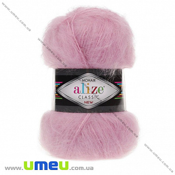 Пряжа Alize Mohair Classic 100 г, 200 м, Розовая 32 (YAR-029596)