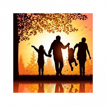 Набор алмазной живописи на подрамнике 30х30 см, Счастливы вместе (SXM-051364)