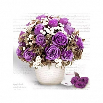 Набір алмазного живопису на підрамнику 30х30 см, Букет троянд (SXM-051372)