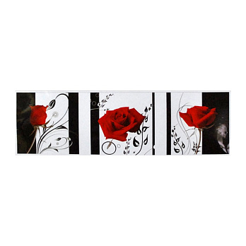Набор для вышивания нитками, 6D Триптих Розы, 148х52 см (SXM-061221)