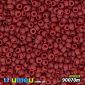 Бісер чеський №104m/90070m, Червоний, Прозорий матовий, 10/0 (BIS-008709)