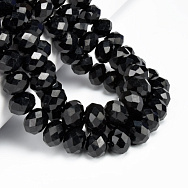 Намистини ронделі, 12х8 мм, Чорні (BUS-057170)