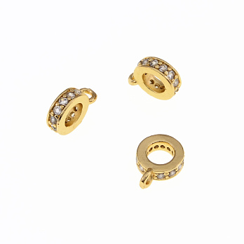 Бейл, 8 мм, Латунь із покриттям 14 kt, Куб. цирконій (OSN-055389)