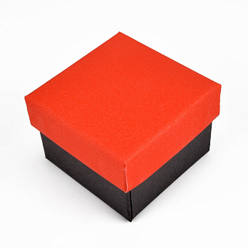 Коробочка Квадратная под колечко, 5х5х3,5 см, Красная (UPK-060576)