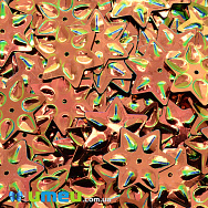 Паєтки Індія зірка, 20 мм, оранжево-зелені (PAI-037891)