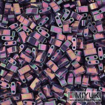 Бисер японский Miyuki HALF TILA №1898, 5х2,3 мм, Ирис фиолетовый (BIS-053244)