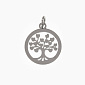 Підвіска з нерж. сталі Древо життя, 17х15 мм, Темне срібло (STL-061314)