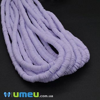 Намистини з полімерної глини, 6 мм, Бузкові (BUS-044127)