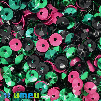 Паєтки Індія чаша, 6,5 мм, Мікс (PAI-041056)