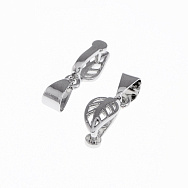 Тримач для кулона, 19х6 мм, Латунь з покриттям Родій (OSN-055665)