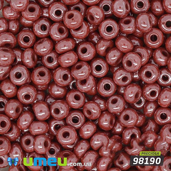 Бисер чешский 4/0, №98190, Бордовый, Перламутровый (BIS-034267)