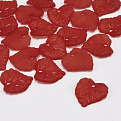 Бусины акриловые матовые, Листики, 16х15 мм, Красные (BUS-054314)
