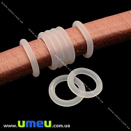 Силіконові колечка-стоппери для браслета, 12 мм, Напівпрозорі (BUS-010143)