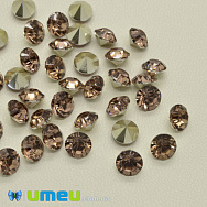 Стрази пластикові, 6 мм, бежевий Мікс, Конус (STR-014366)