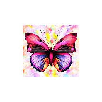 Набор алмазной живописи на подрамнике 30х30 см, Сиреневая бабочка (SXM-061164)