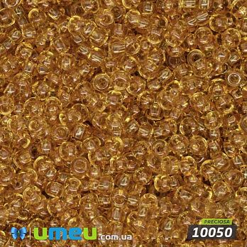 Бісер чеський 11/0 №10050 Янтарний, Прозорий (BIS-044461)