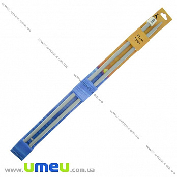 Спицы прямые пластиковые с заглушкой Pony (Индия), 8,0 мм, 40 см (YAR-030112)