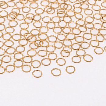 Колечки из нерж. стали, 4 мм, 0,5 мм, Покрытие 18 kt (STL-059023)