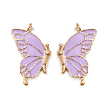 Підвіска метал. Метелик парний бузковий, 34х32 мм, Золото (POD-053764)