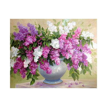 Набор алмазной живописи на подрамнике 30х40 см, Сиреневое настроение (SXM-052397)