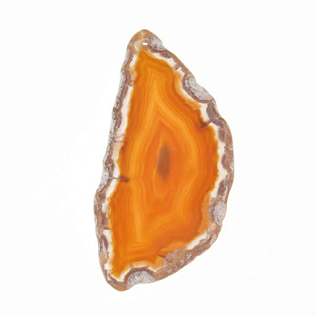 Срез Агата, Красно-коричневый, 79х38 мм (POD-032993)