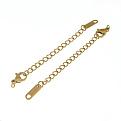 Замок-карабін із нерж. сталі з подовжувачем та кінцевиком, 70 мм, Золото (STL-057056)