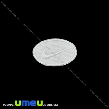 Термоаппликация Nike, 3х2 см, Белая (APL-024755)