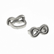 Бусины мет. Бесконечность, 17х8 мм, Античное серебро (BUS-016916)
