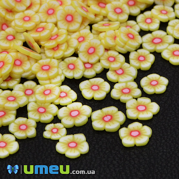 Слайсы FIMO Цветок желтый, 5 мм (DIF-044229)