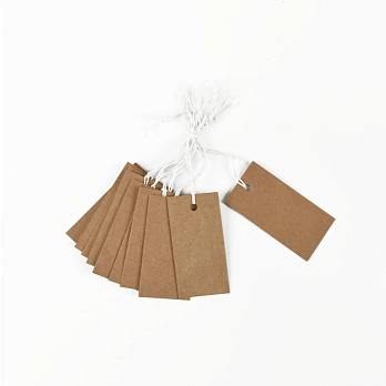 Бірки для подарунків, 35х18 мм, Крафт (UPK-056256)