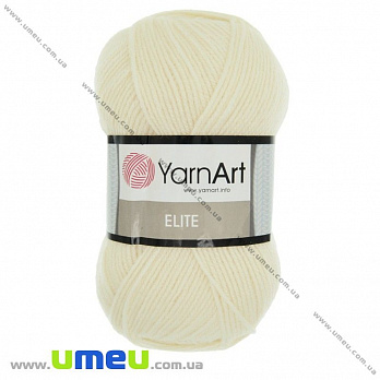 Пряжа YarnArt Elite 100 г, 300 м, Кремова 851 (YAR-023264)