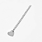 Ланцюг-подовжувач з нерж. сталі з кінцевиком, 6,5 см, Темне срібло, 4х3 мм (ZEP-057063)