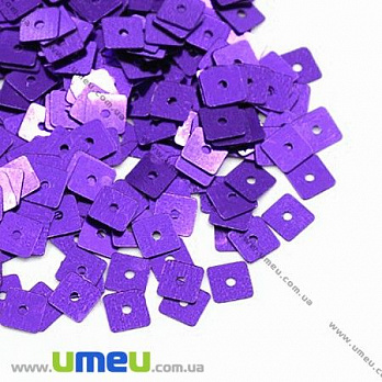 Пайетки Китай квадратные, 5х5 мм, Фиолетовые (PAI-013144)