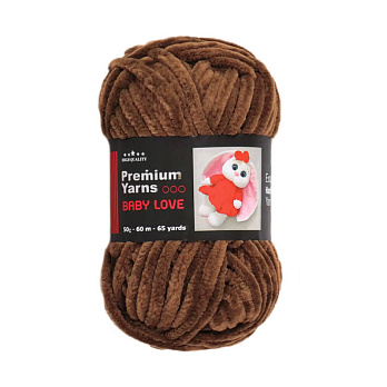 Пряжа Premium Yarn Baby Love 50 г, 60 м, Коричнева 366 (YAR-059136)