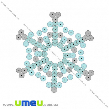 Водорастворимый флизелин VDV Ф-33, 10х10 см, Снежинка (SXM-029111)