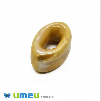 Намистина керамічна УЦІНКА, 28х9х16 мм, Жовта (BUS-010536)