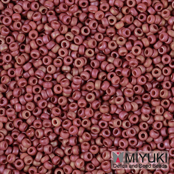 Бисер японский Miyuki круглый RR 15/0 №4695, Красный матовый радужный (BIS-051210)