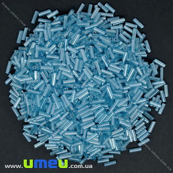 Бісер китайський стеклярус, 6 мм, Блакитний глазурирована (BIS-034150)
