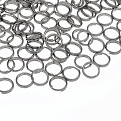 Колечки двойные из нерж. стали, 7 мм, 0,7 мм, Темное серебро (STL-060423)