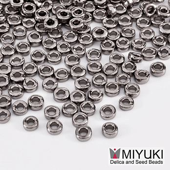 Бісер японський Miyuki Spacer SPR3-190, 3х1,3 мм, Nickel plated (BIS-053344)