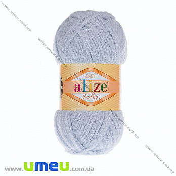 Пряжа Alize Softy 50 г, 115 м, Сіра світла 416 (YAR-034159)